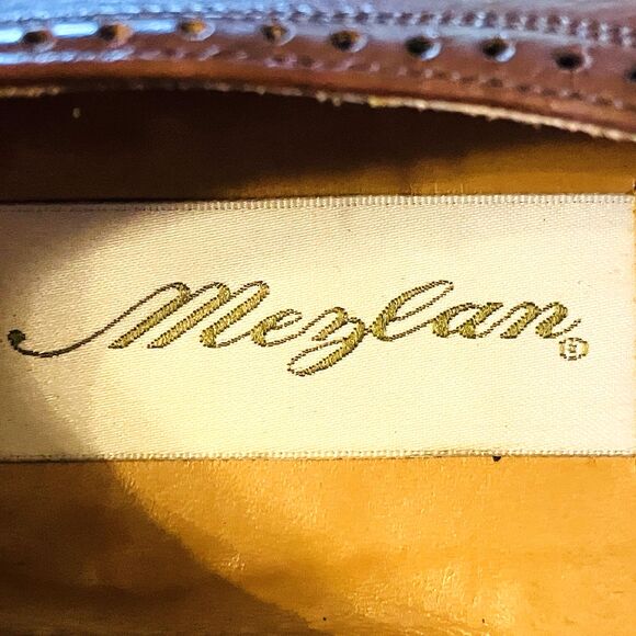 Mezlan Florence Cap Toe Oxford Shoes Pebbled Leather Burgundy 8 Men Preppy Money main image 16